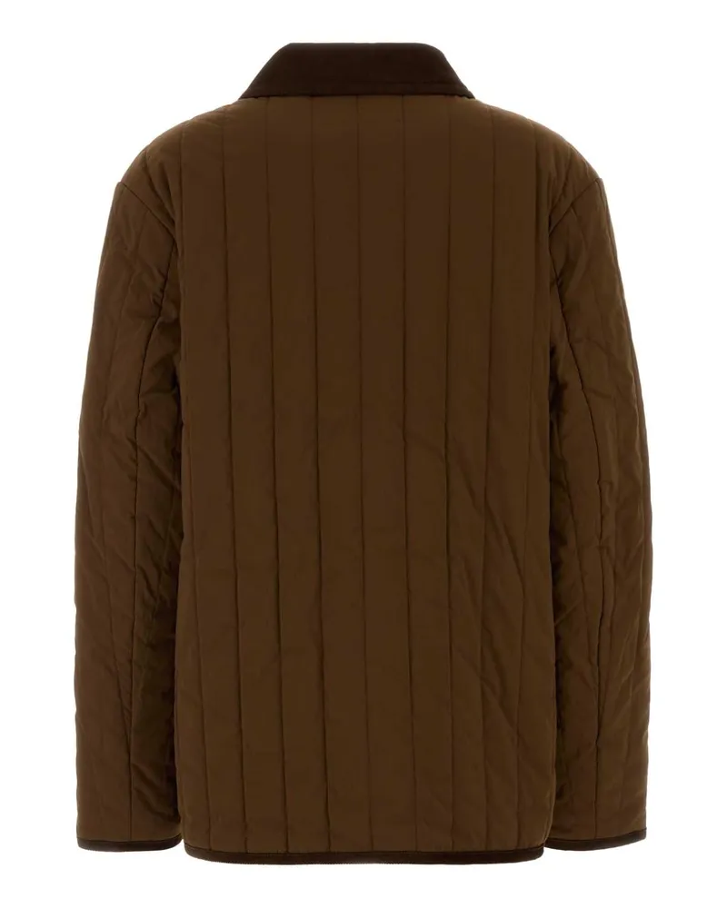A.P.C. Women's Brown Stretch Nylon Leone Jacket Giubbini Brown