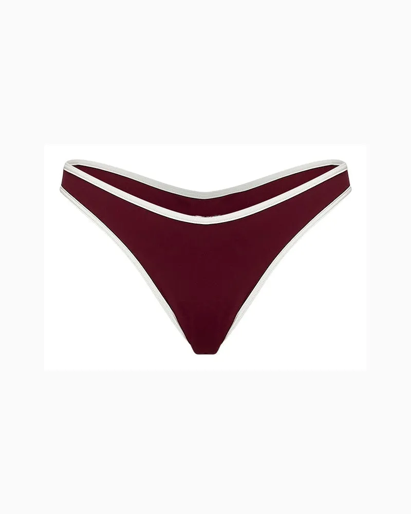 MC2 Saint Barth Naomi Bikini Bottom — Burgundy 