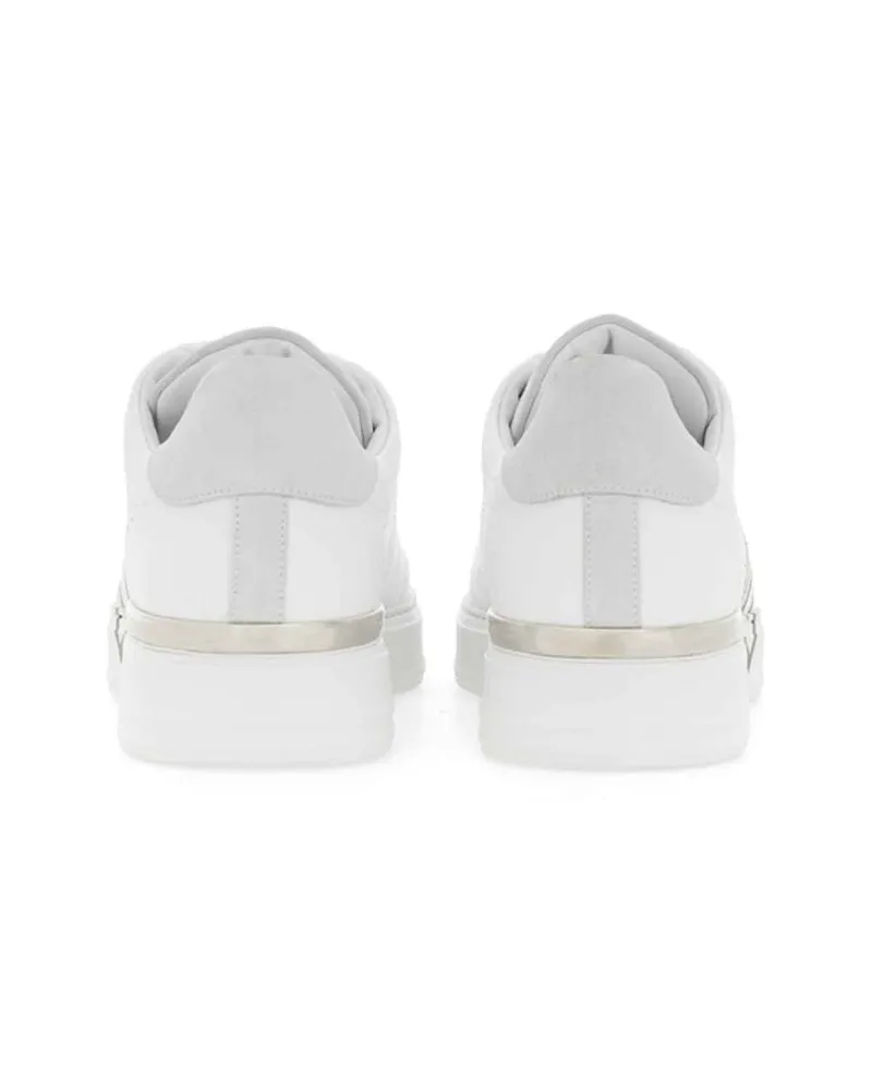 Philipp Plein Logo White Cow Leather Sneaker — White White