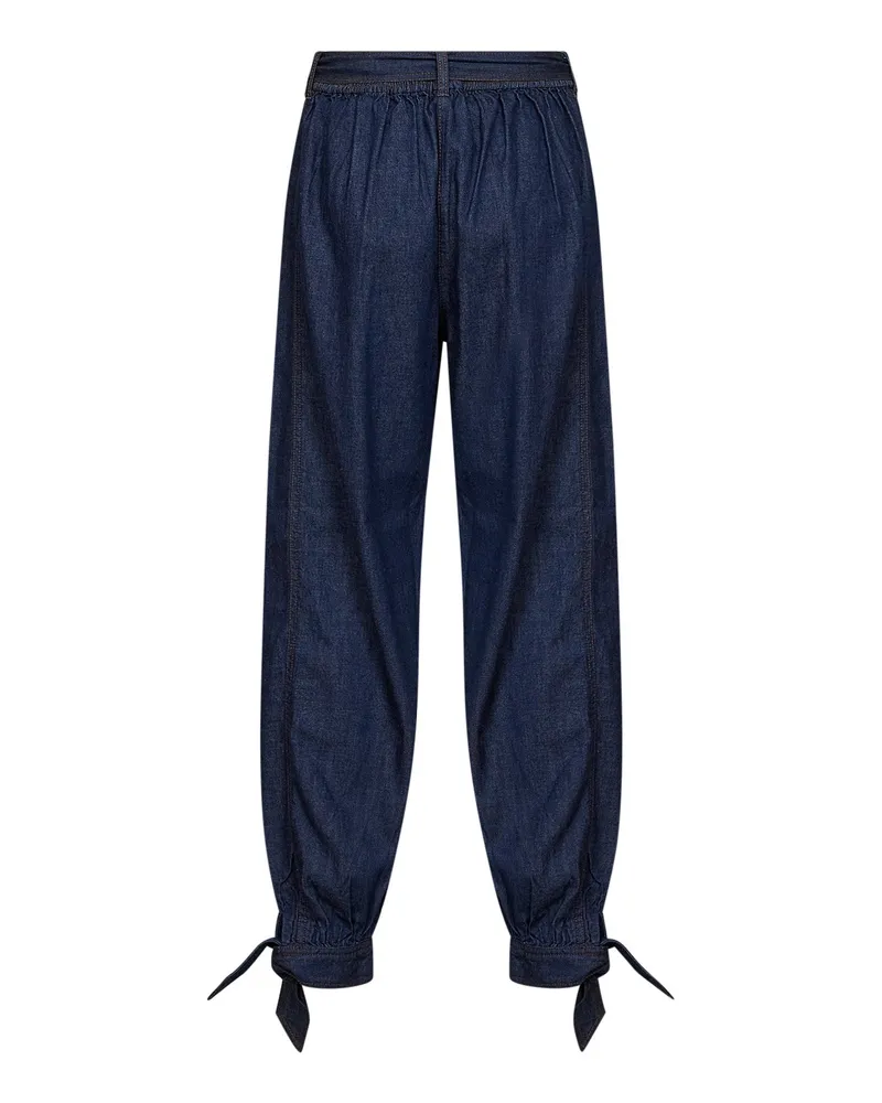 Zimmermann Women's Harem Trousers Aster Blue Denim Cotton Blue