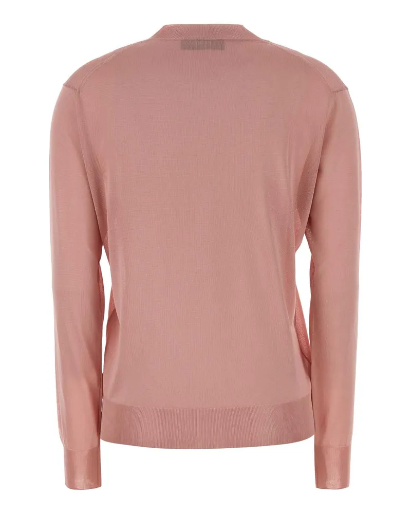 Fendi Women's Pink Stretch Viscose Sweater Magnolia-26 Exterior: Elastane Maglieria Pink