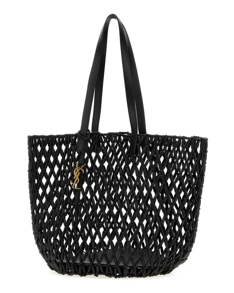 Saint Laurent Women's Black Beads Shopping Bag Neronero Borse A Mano Black