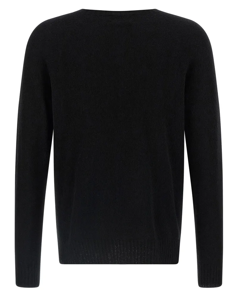 MA'RY'YA Cotton-Blend Spongy Knit Sweater — Black Black