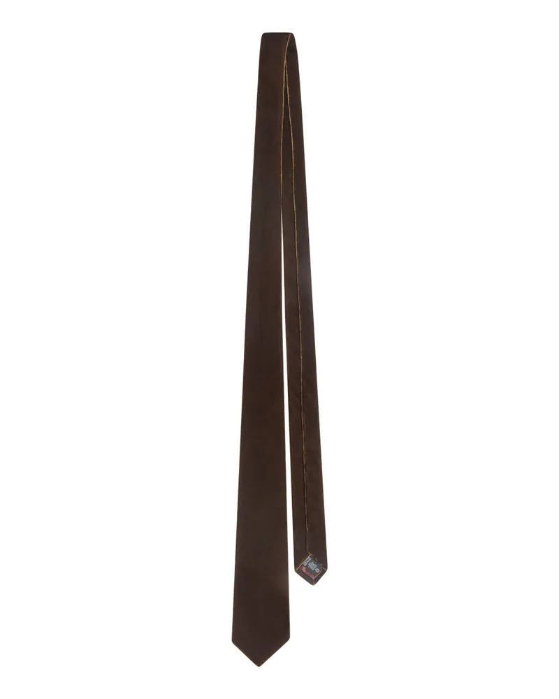 Emporio Armani Men's Tie Brown Silk-Blend Viscose Ties & Bow Brown