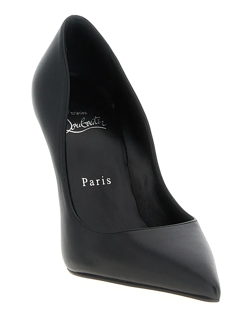 Christian Louboutin Women's Black Lamb Leather High Heel Pumps Black