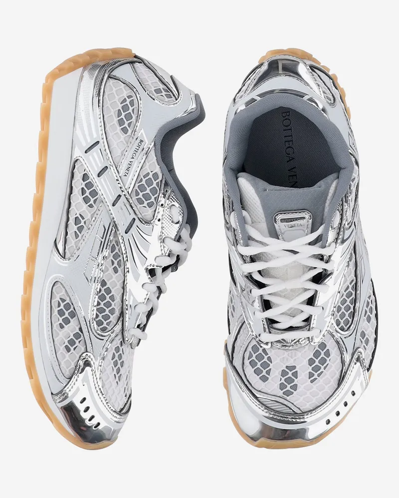 Bottega Veneta Men's Sneakers Orbit Silver Polyurethane Trainers Silver