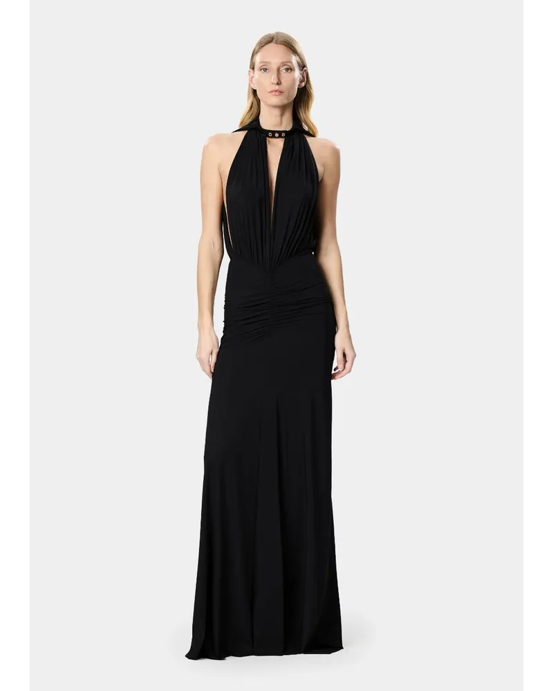 Amazuìn Women's Long Dress Glenn Black Polyamide Black