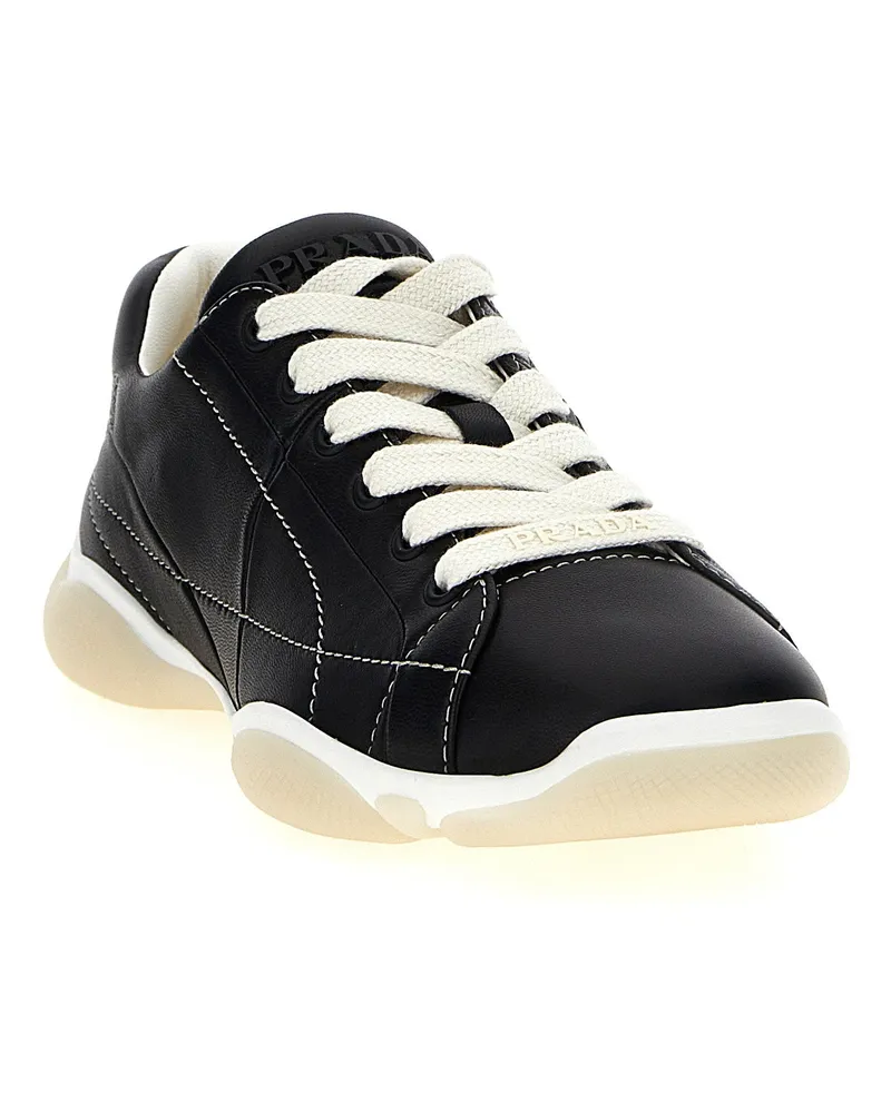 Prada Nappa Leather Sneaker — Black Black
