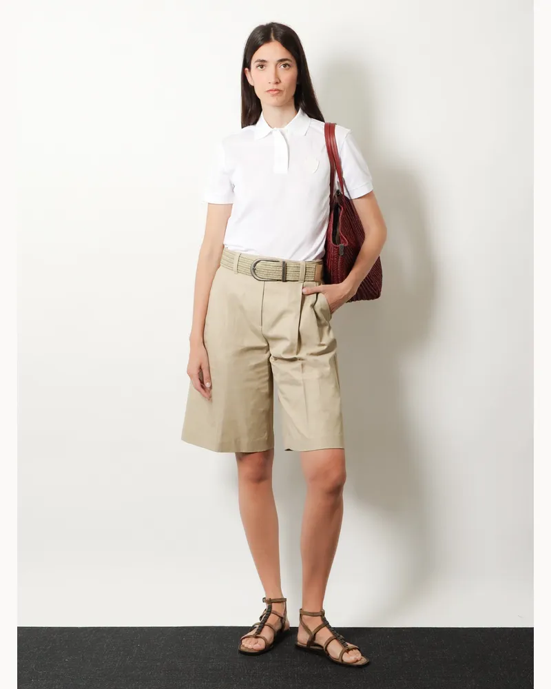 Brunello Cucinelli Women's Shorts Beige Cotton Beige