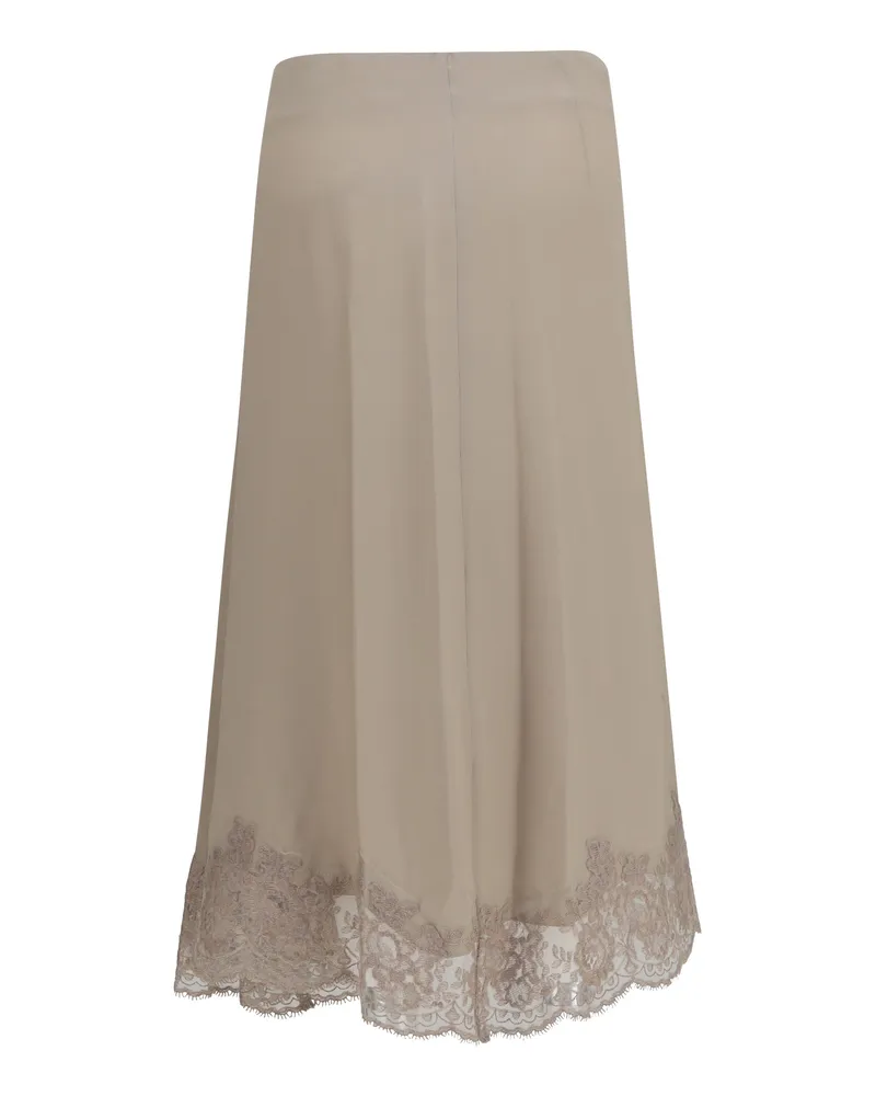 P.A.R.O.S.H. Women Midi Skirt Silk-Blend Beige Beige