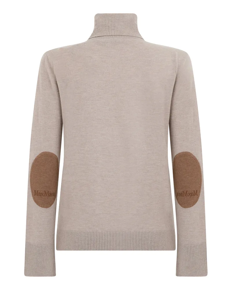 Max Mara Max Mara Wool Melange Turtleneck Sweater — Beige Beige