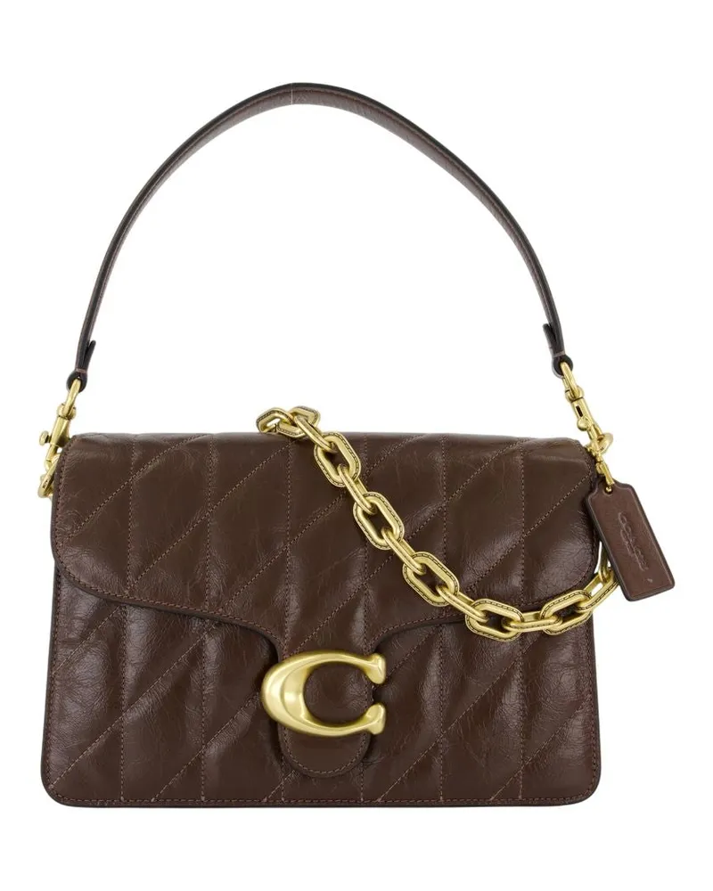 Coach Women's Tabby With Chain Shoulder Bag -  Leather Brown Cowhide Shoulder-Hobo-Bags Brown