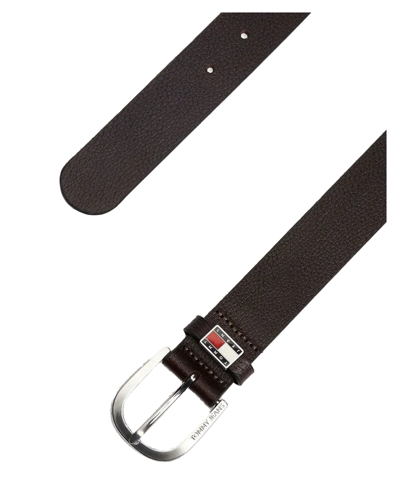 Tommy Hilfiger Buffalo Full Grain Leather Belt — Brown Brown