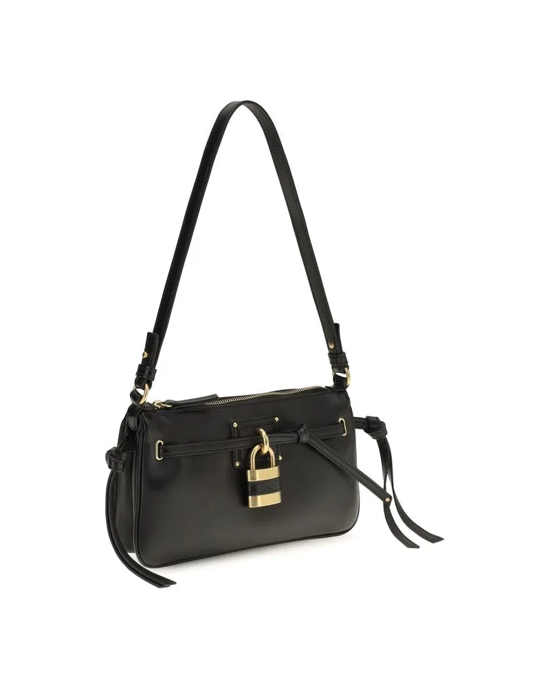 Chloé Leather Shoulder Bag — Black Black