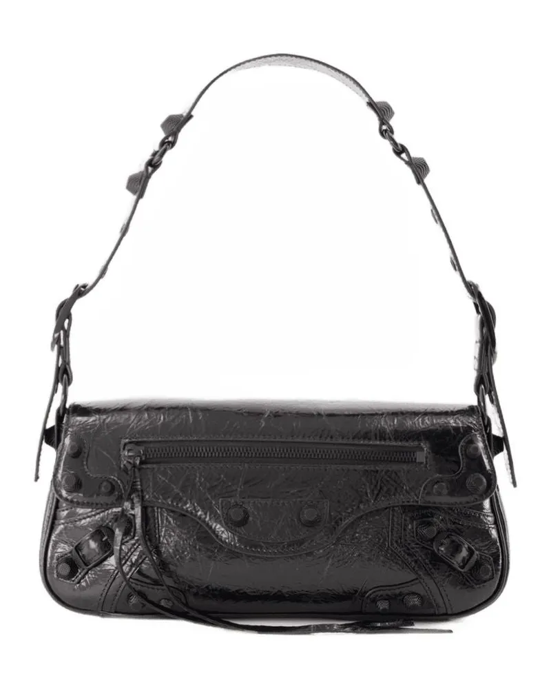 Balenciaga Women's Le Cagole Sling S Shoulder Bag -  Leather Black Calfskin Shoulder-Hobo-Bags Black