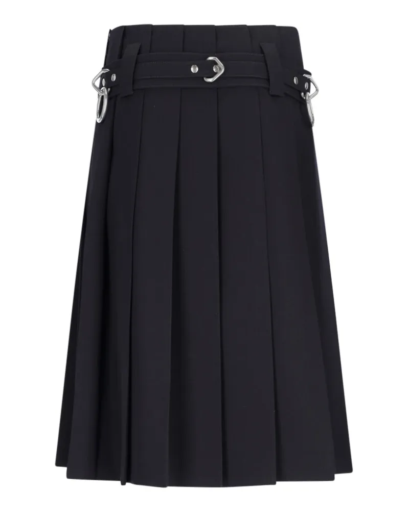 Prada Women's Skirts Blue Wool Black