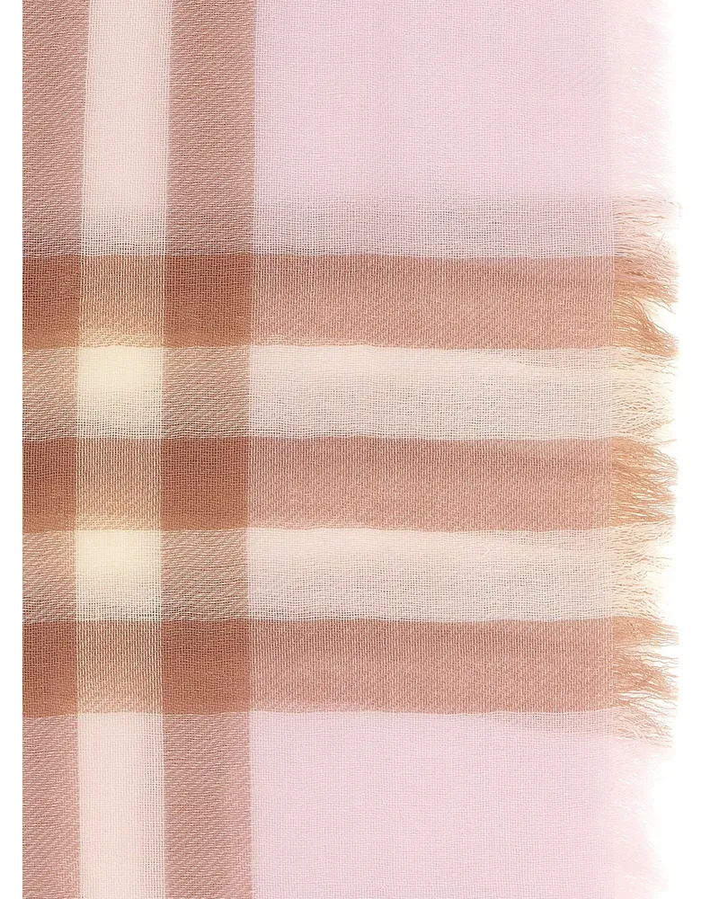Burberry Women's Multicolor Wool Facemask Accessory Pink