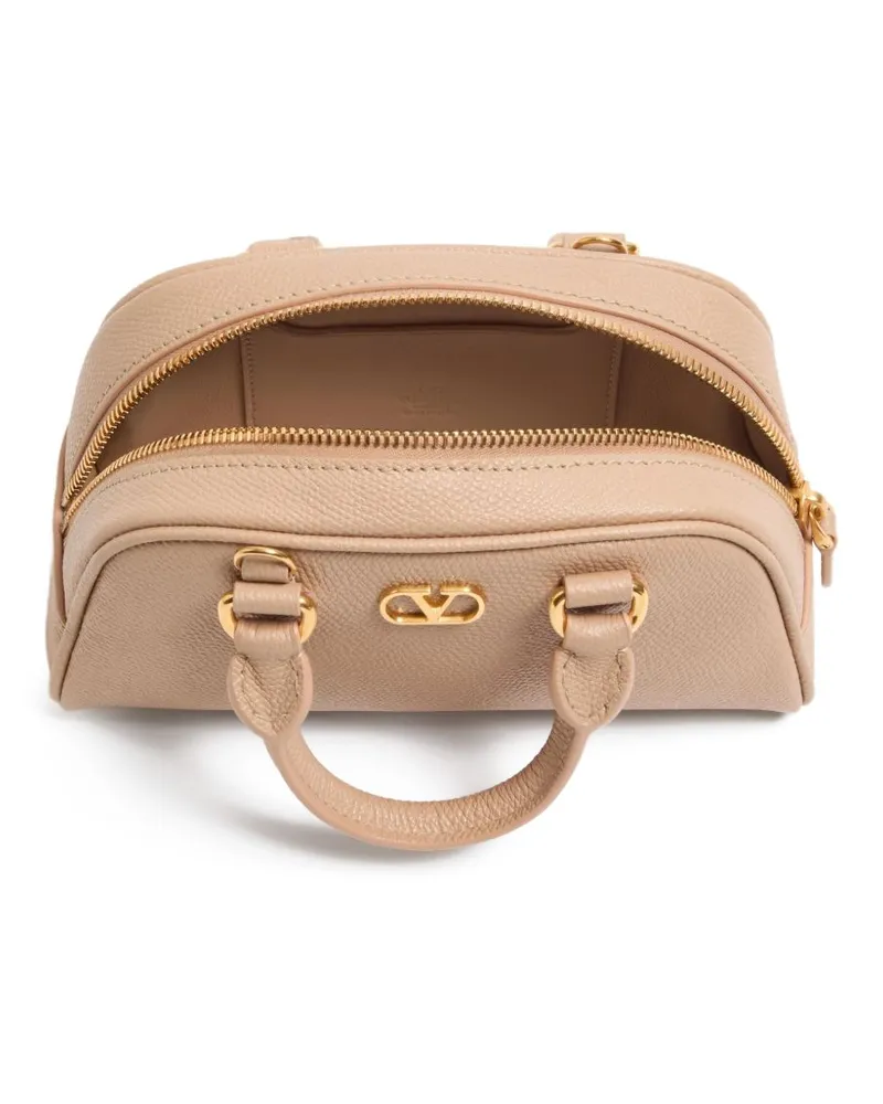 Valentino Garavani VLogo Signature Top Handle Bag — Beige Beige