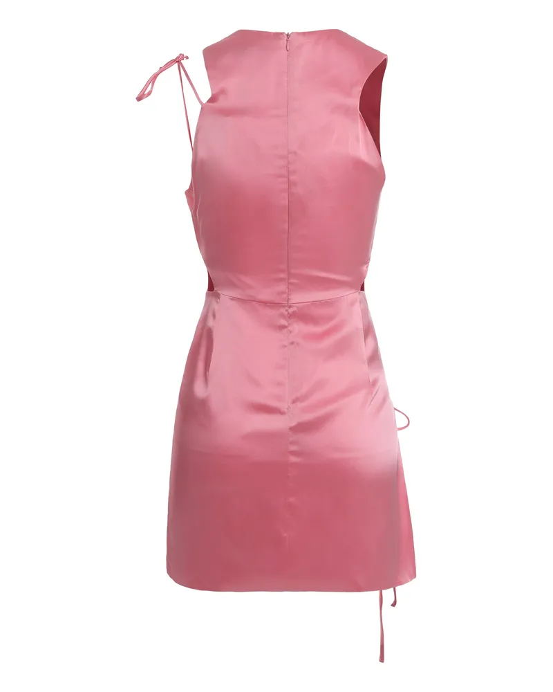 Mother Of All Silk Mini Dress with Cut-Out Details Dress — Pink Pink