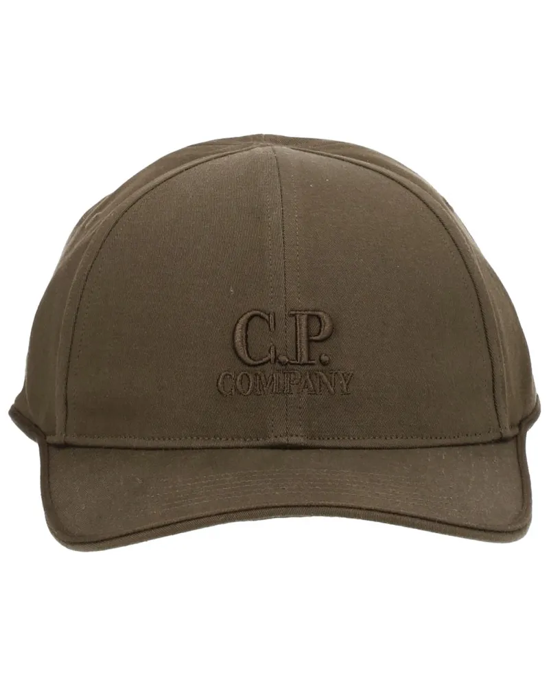 C.P. Company 20CMAC048A_006288A683 Cotton Gabardine Flat Cap — Green Green