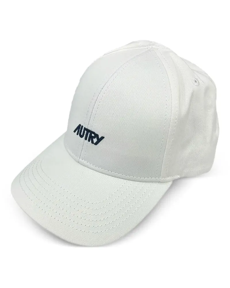 AUTRY Men's Embroidered-Logo Baseball Cap Ss26 U White