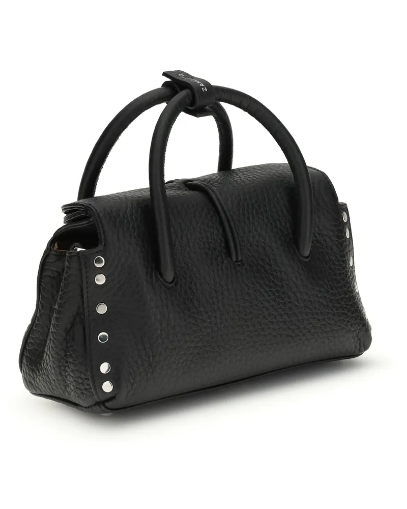 Zanellato Women's Dotta Centauro Baby Handbag Black Nero Calf Leather Bos Taurus Handbags Hand Bags Black