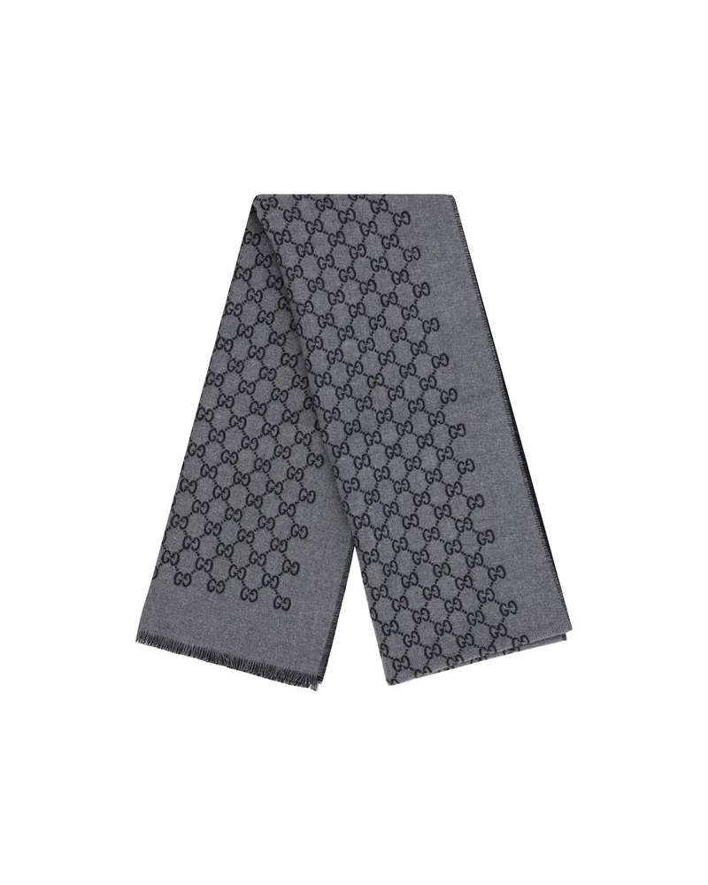 Gucci Men's Gray Wool Oves Aries Scarf Gray
