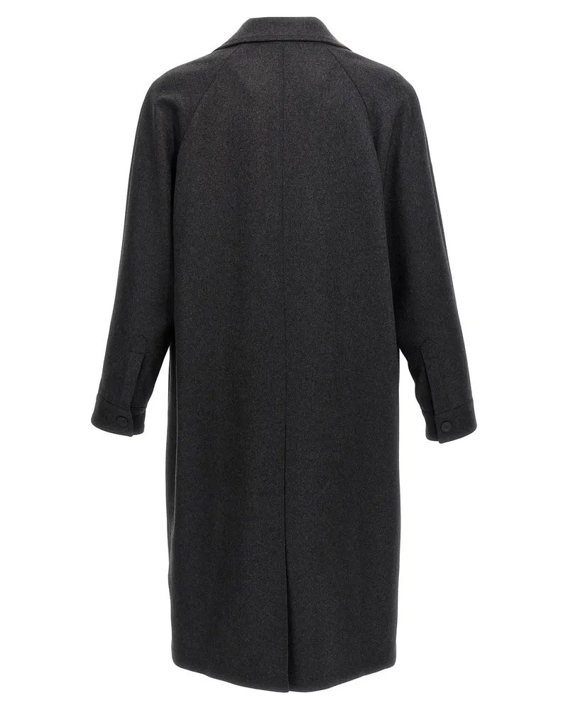 Fendi Men's Gray Cashmere Coat Clothing Gray