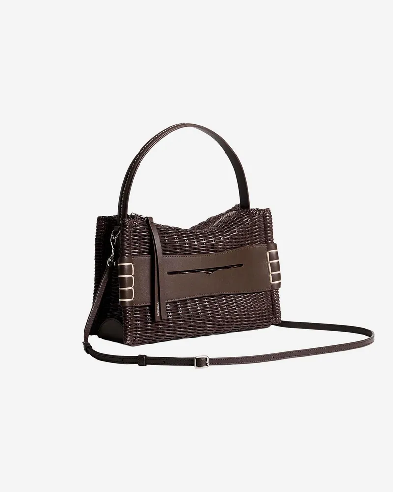 J.W.Anderson Women's Shoulder Bag Woven Leather Brown Brown