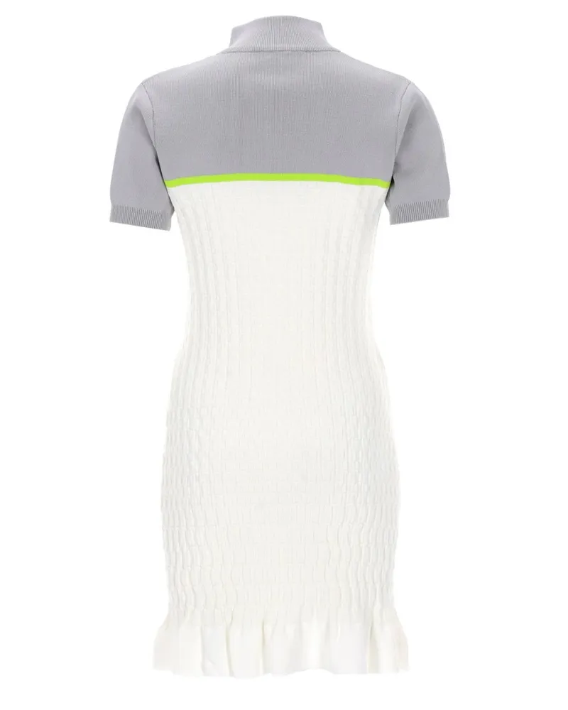 Casablanca Paris Polo Shirt Dress — White White