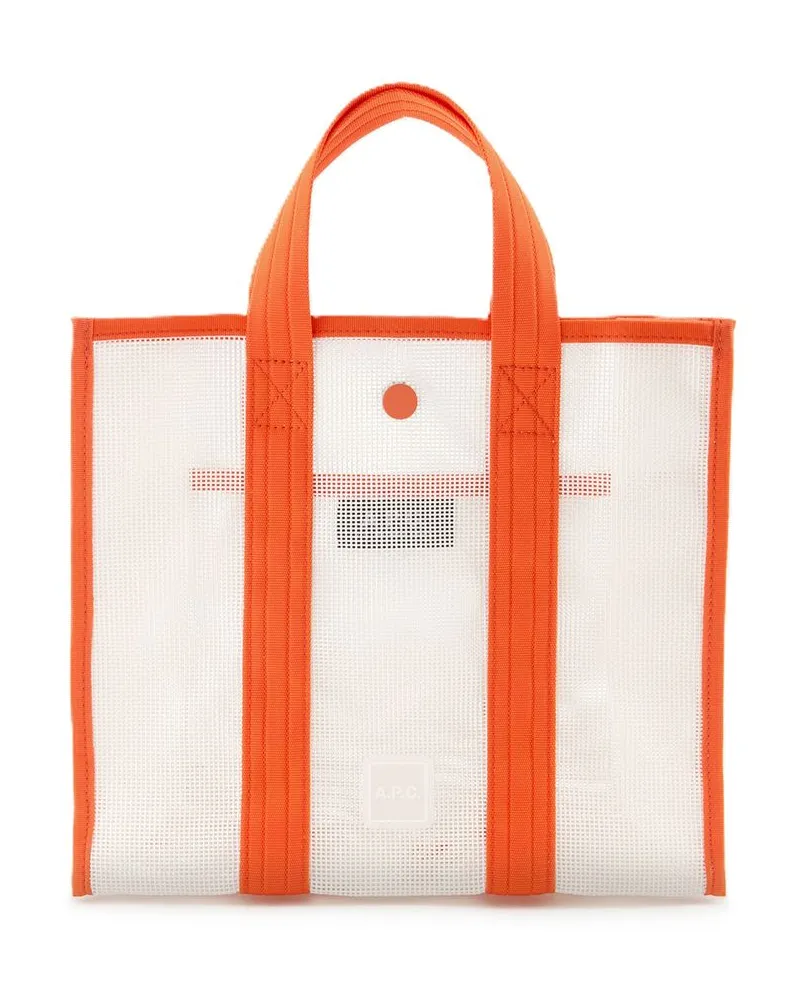 A.P.C. Women's Louise Small Shopper Bag -  Pvc Orange Totes-Shopping-Bags Orange