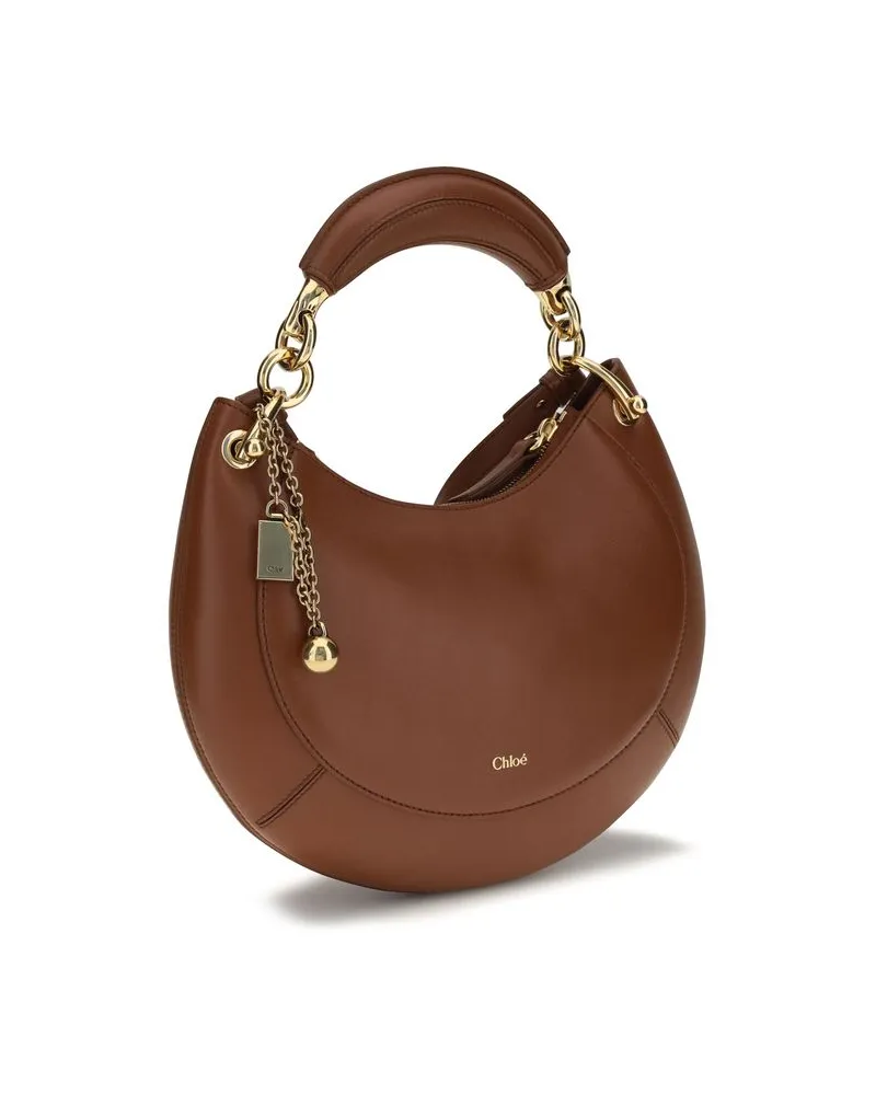 Chloé Women's Brown Calf Leather Bos Taurus Shoulder Bag Brown