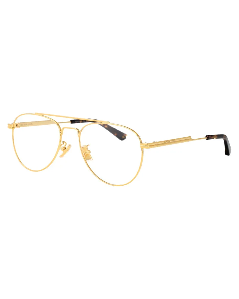 Bottega Veneta Unisex Sunglasses Bv1340ok Gold Metal Gold-Gold-Transparent Glasses & Frames Gold/gold/transparent Gold