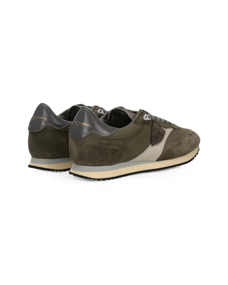 Philippe Model Suede & Fabric Sneakers — Green Green