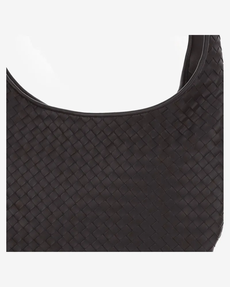 Bottega Veneta Men's Leather Shoulder Bag Dark Brown Brown