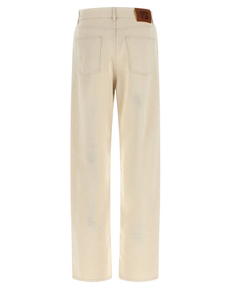 Fendi FF Reverse Jeans — Cream Cream