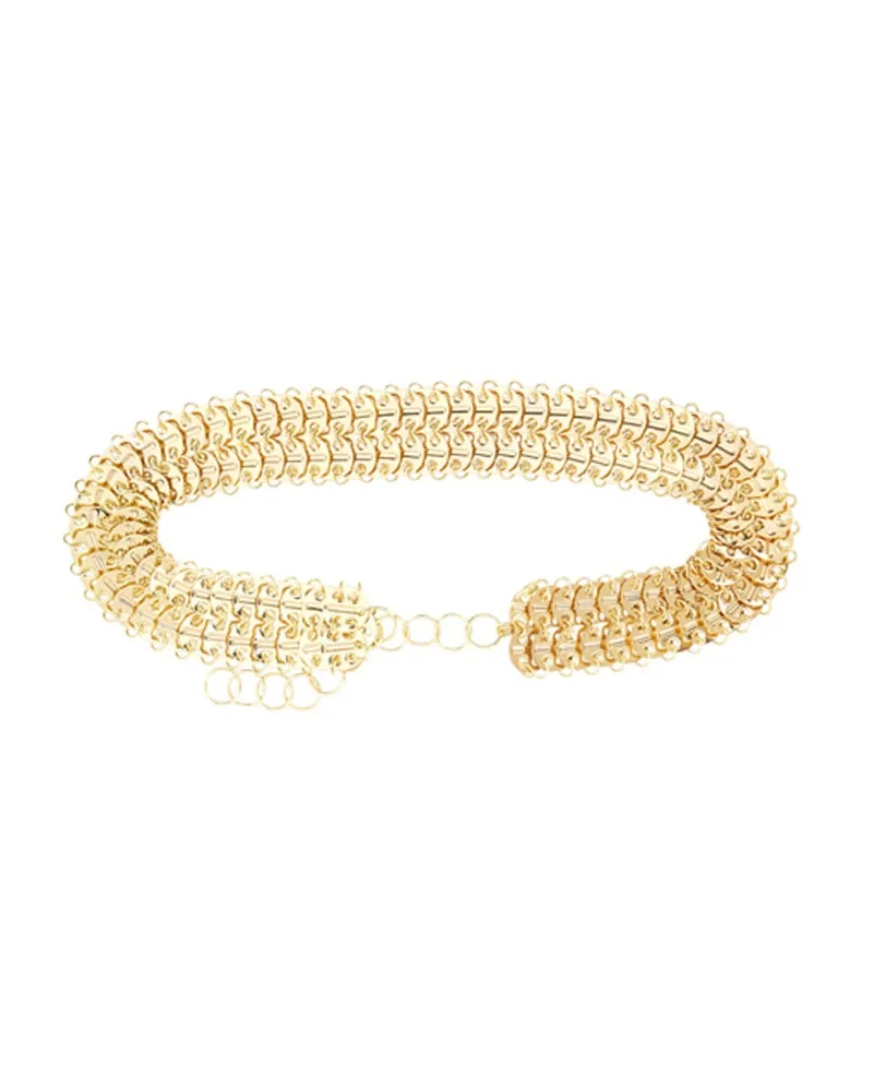 Paco Rabanne Polished Brass Belt — Gold Gold