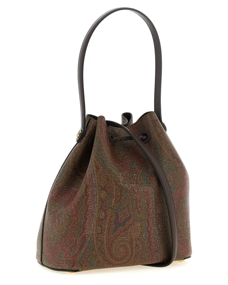 Etro Women's Brown Cotton Handbag Bag Brown