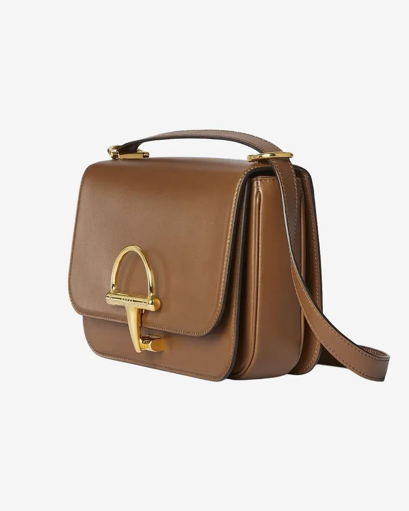 Gucci Women's Siena Small Shoulder Bag Brown Leather Handbags Hand Brown