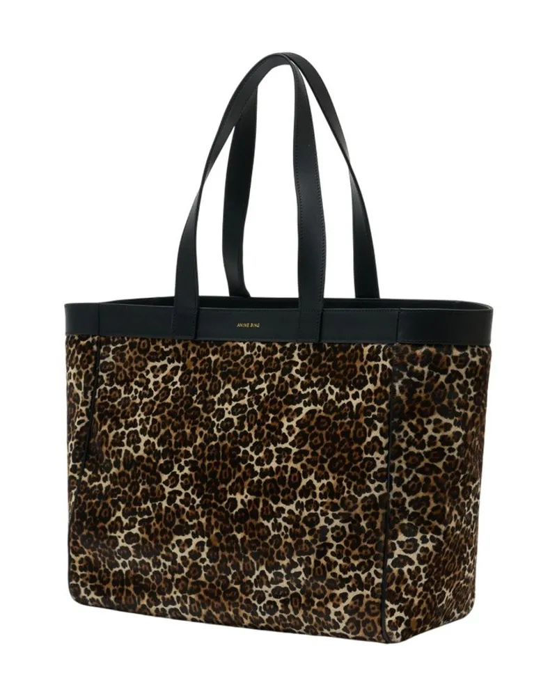 Anine Bing Women's Medium Rio Tote -  Leather Black Calfskin Bags Totes-Shopping-Bags Black