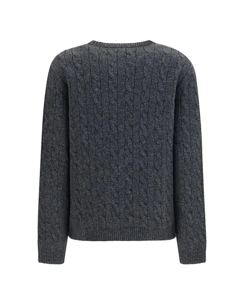 Valentino Garavani Women Gray Wool Oves Aries Sweatshirt Clothing Gray