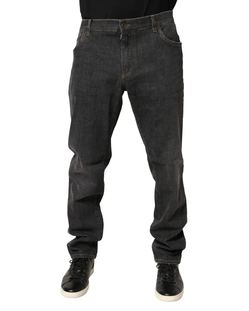 Dolce & Gabbana Dark Gray Denim Jeans — Gray Gray