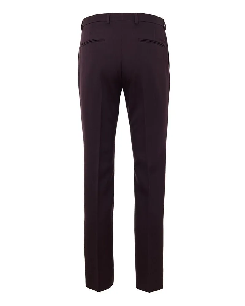 Gucci Men's Bordeaux Wool Dress Pants Burgundy