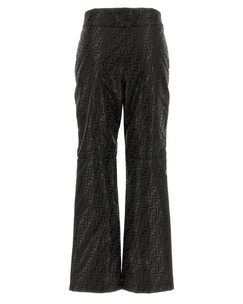 Fendi Logo-Jacquard Technical Ski Trousers — Black Black
