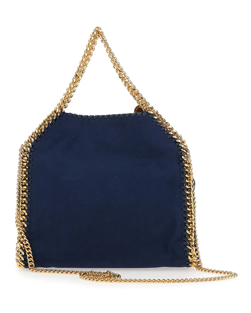 Stella McCartney Women's Mini Bag Falabella Blue Alter Suede Polyester Shoulder Navy