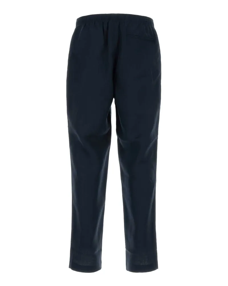 Cellar Door Men's Navy Blue Linen Alfred Pant Exterior: Pantaloni Trousers Navy