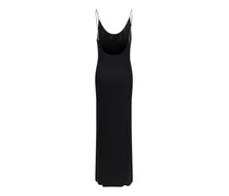 Women Backless Knit Dress With Cassandre Chain Nero Viscose; Elastane