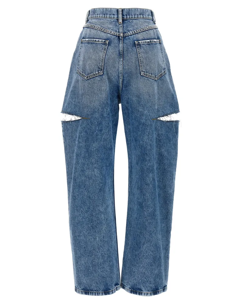 Maison Margiela Cut-Out Jeans — Blue Blue