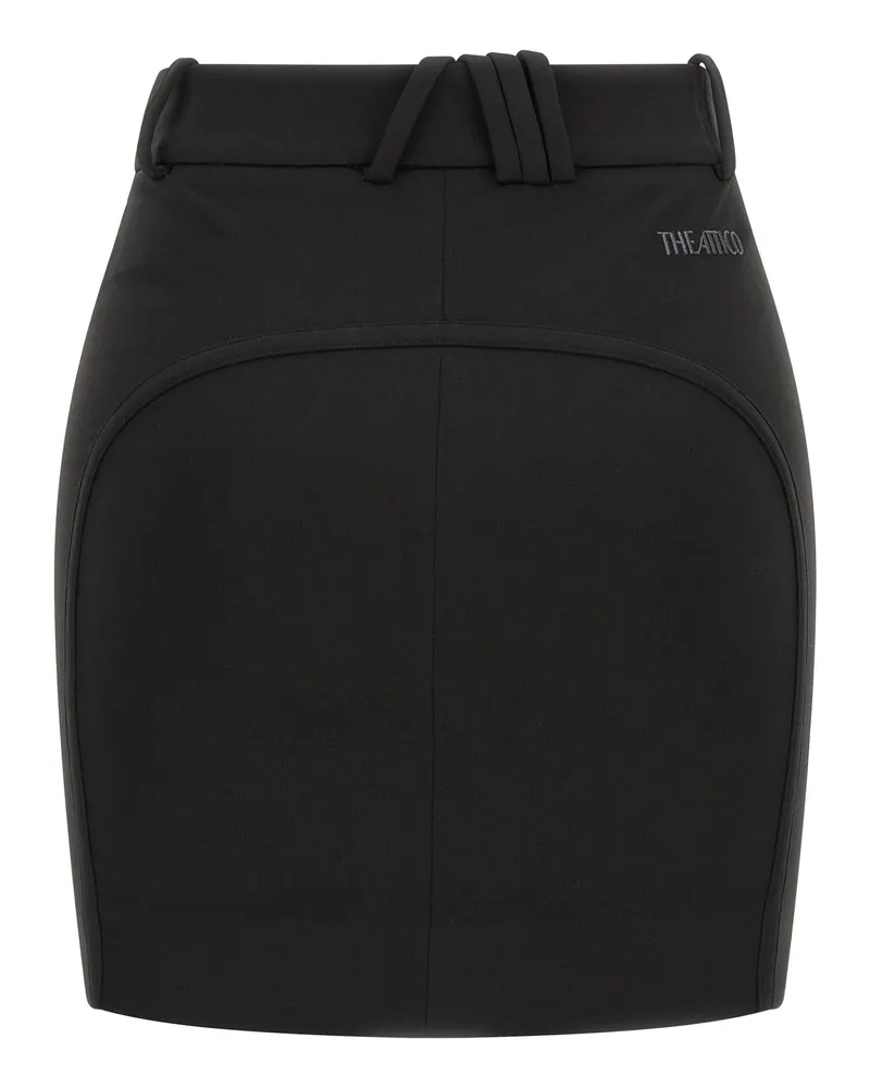 ATTICO Women's Black Viscose Long Skirt Black