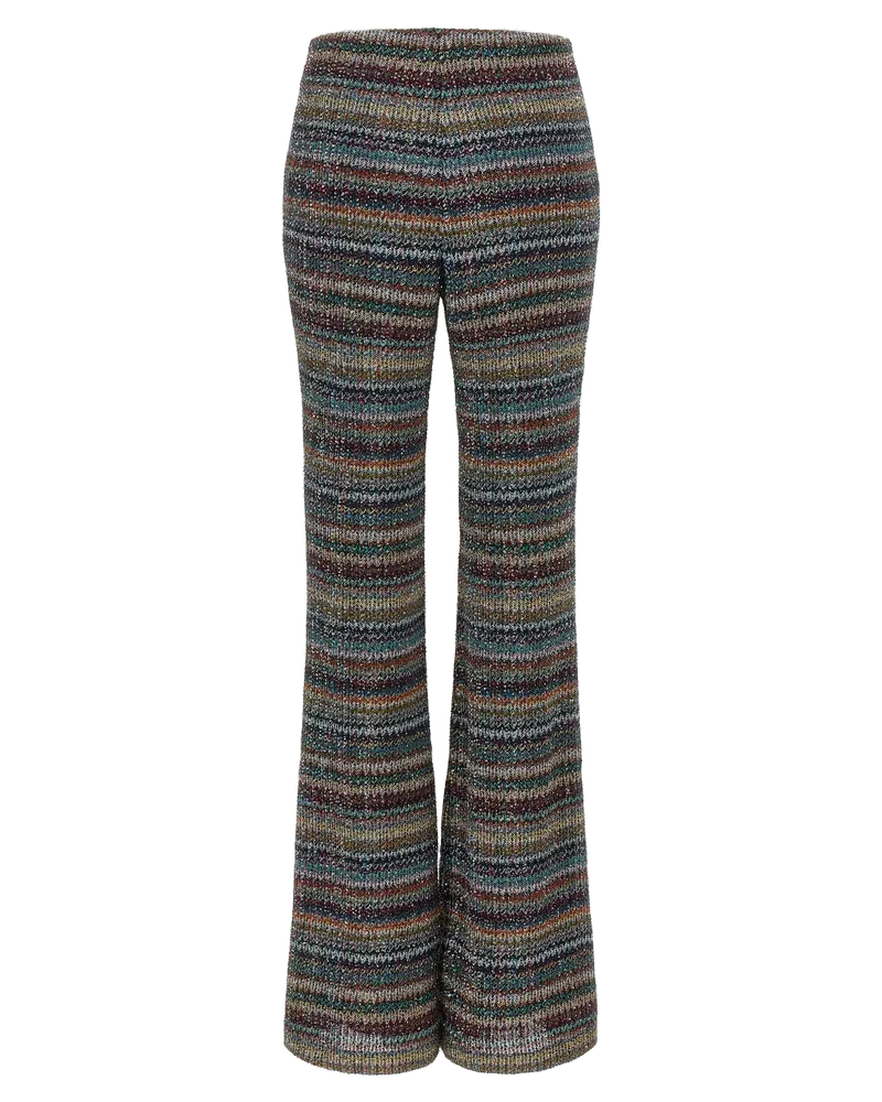 Missoni Micro-Sequin Viscose Knit Trousers — Multicolor Multicolor